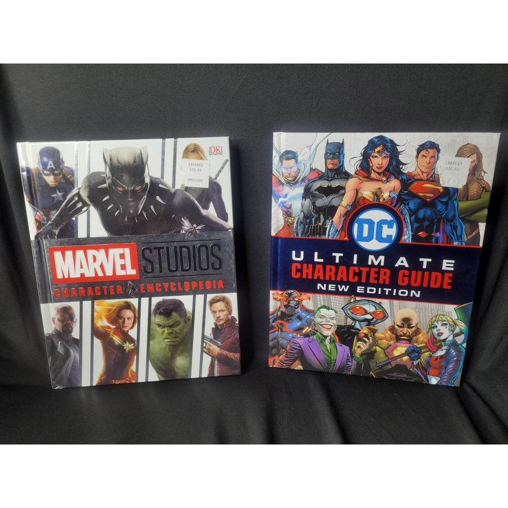 Dc Comics Ultimate Character Guide & Marvel Studios Character Encyclopedia Lot